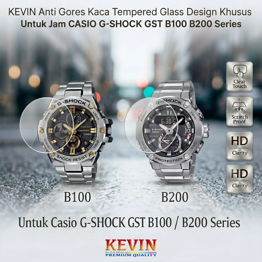 Anti Gores Tempered Glass Casio G-Shock GST-B100 GST-B200 - Kevin Indonesia