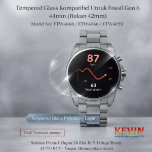 Anti Gores Tempered Glass Fossil Gen 6 44mm - Kevin Indonesia