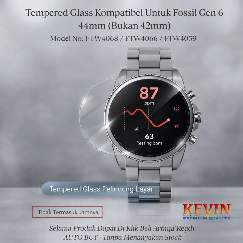 Anti Gores Tempered Glass Fossil Gen 6 44mm - Kevin Indonesia