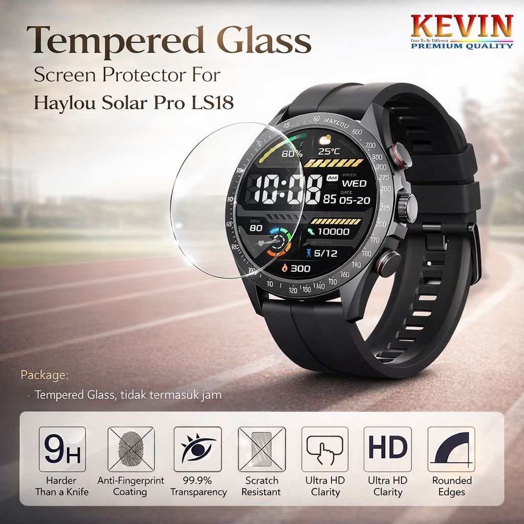 Tempered Glass Anti Gores Smartwatch Haylou Solar Pro LS18 - Kevin Indonesia