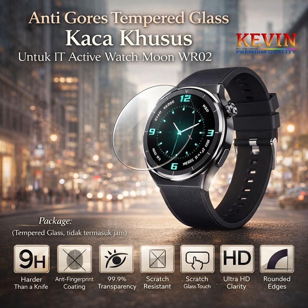 Anti Gores Smartwatch IT Active Watch Moon WR02 - Kevin Indonesia