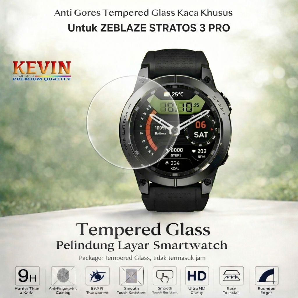 Anti Gores Smartwatch Zeblaze Stratos 3 Pro - Kevin Indonesia