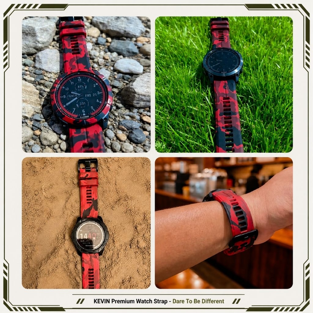 Review 1 KEVIN CQF Tali Jam Tangan Garmin Quick Fit Camo Army Series