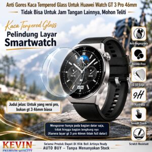 anti gores tempered glass huawei watch gt 3 pro - kevin
