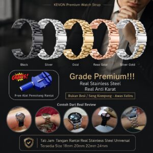 tali jam stainless steel premium high quality QRS anti karat