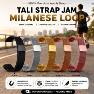 tali jam smartwatch milanese loop premium gambar utama