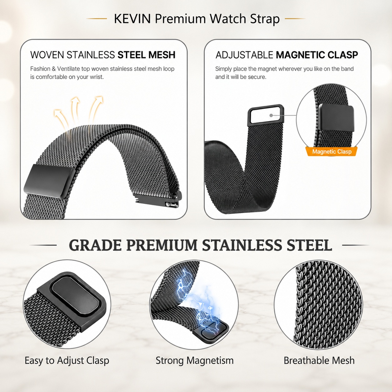 tali jam smartwatch milanese loop premium mesh