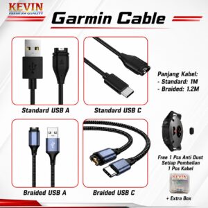 kabel charing garmin premium quality gambar utama