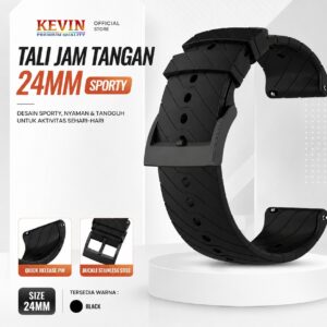 Tali Jam Tangan Universal 24mm - Strap Rubber Silikon Quick Release EL