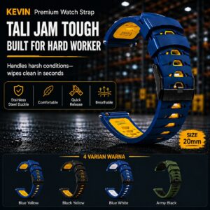 Tali Jam Tangan Universal 20mm - Strap Rubber Silikon Stylish GTO