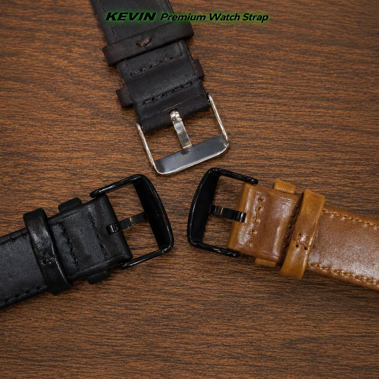 Genuine Leather Strap Stainless Buckle QRG Kevin Indonesia