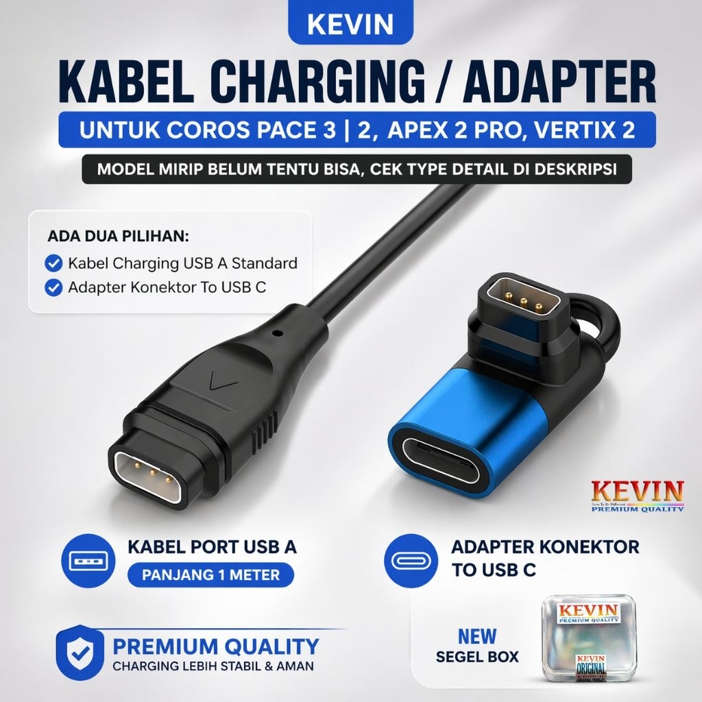 Premium Quality Kabel Charging Coros Smartwatch - Kevin Indonesia 1