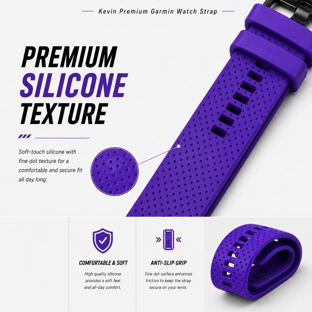 Strap Garmin Quick Fit 20mm Dot Texture N33 Kevin Indonesia