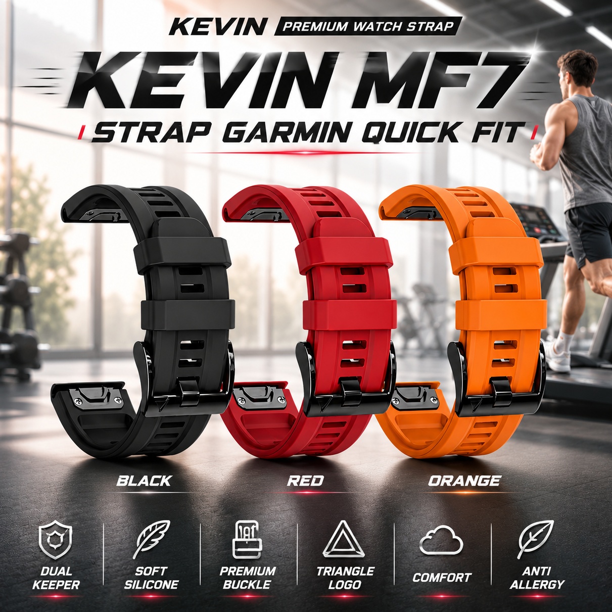 Tali Jam Garmin Quick Fit MF7 22mm - Kevin Indonesia
