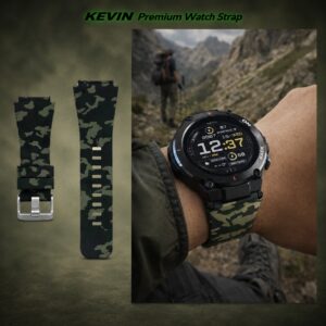 Tali Jam Tangan Smartwatch 22mm Camo Army Green - Kevin Indonesia