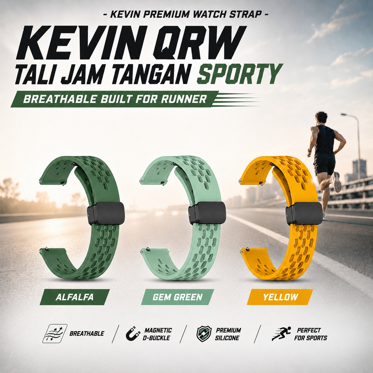 Tali jam tangan KEVIN qrw 20mm update 1