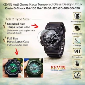 anti gores tempered glass Casio G-Shock GA-100 GA-110 GA-120 GD-100 GD-120 - Kevin Indonesia