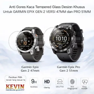 anti gores tempered glass untuk garmin epix pro gen 2 - kevin