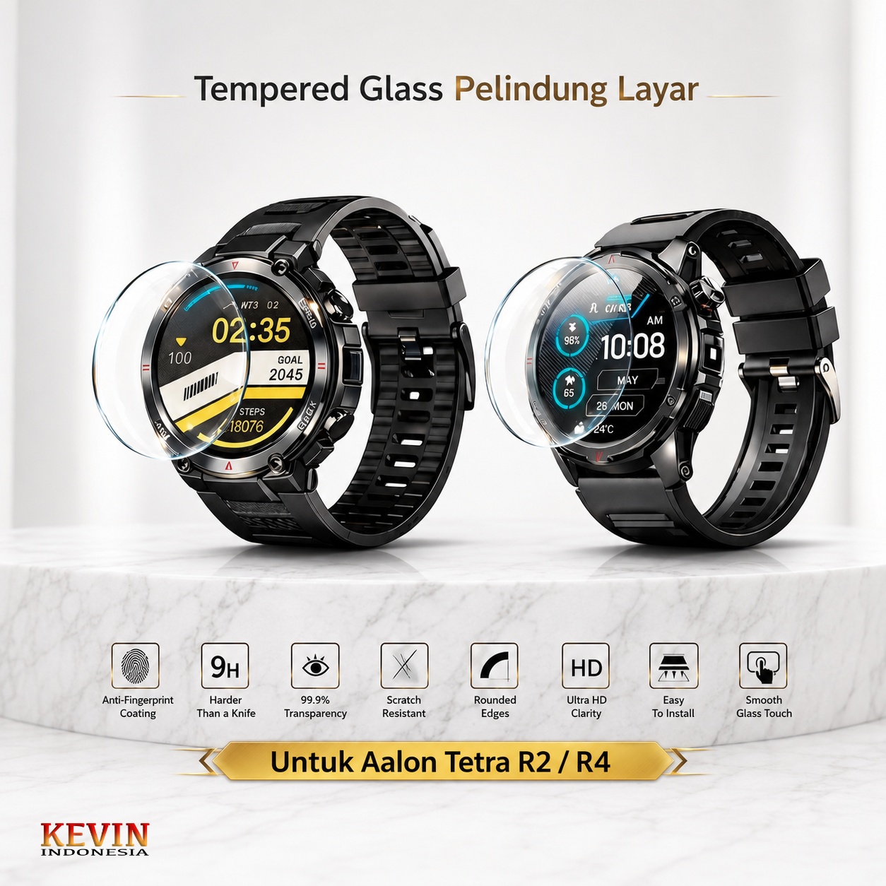 Anti Gores Tempered Glass Aolon Tetra R2 R4 Smartwatch - KEVIN Original