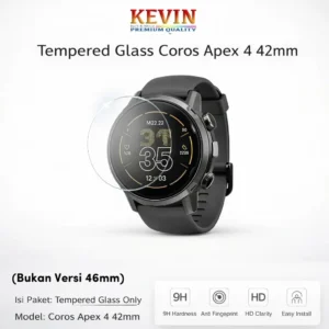 anti gores tempered glass coros apex 4 42mm - kevin indonesia