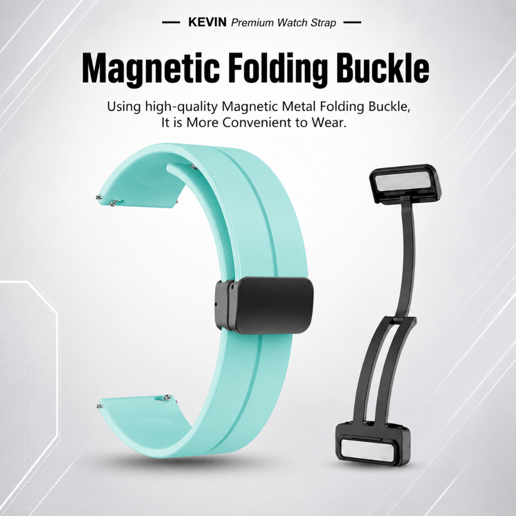Strap Jam Tangan 22mm Buckle Magnetic - Qr5b