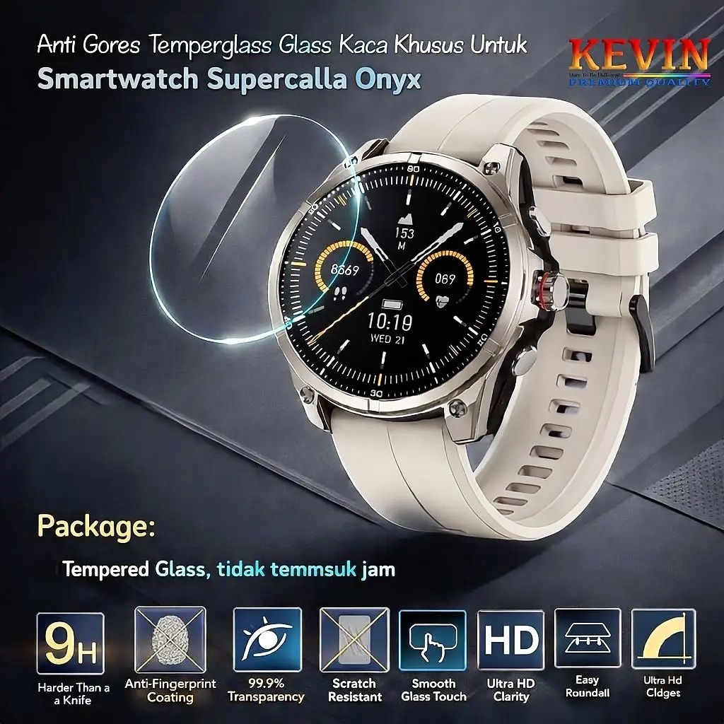 Anti Gores Tempered Glass Supercalla Onyx Smartwatch