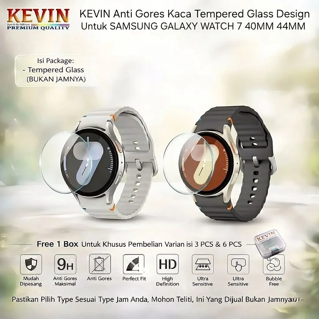 anti gores tempered glass premium samsung galaxy watch 7 - kevin