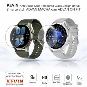 Anti Gores Tempered Glass Advan Macha dan Advan On Fit Smartwatch