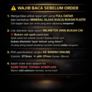 Syarat ukur anti gores tempered glass smartwatch yang benar