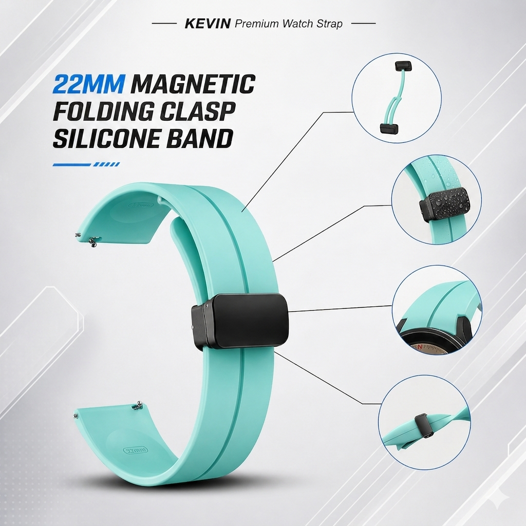 Strap Jam Silikon Smartwatch 22mm Buckle Magnetic - Qr5b