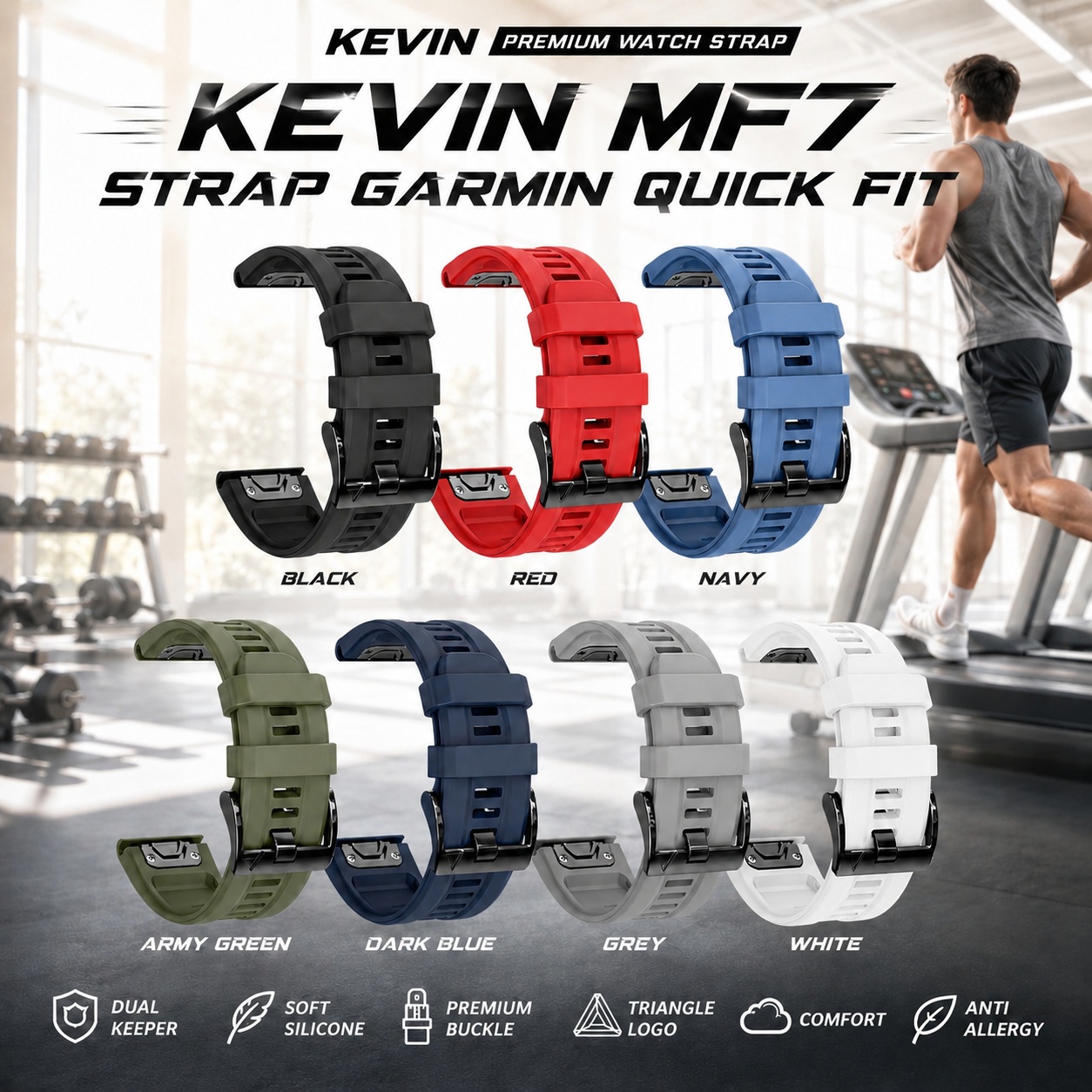 tali jam tangan quick fit 26mm - Kevin Indonesia 11