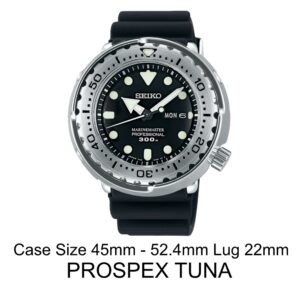 Seiko Prospex Tuna 45mm-52.4mm Lug 22mm