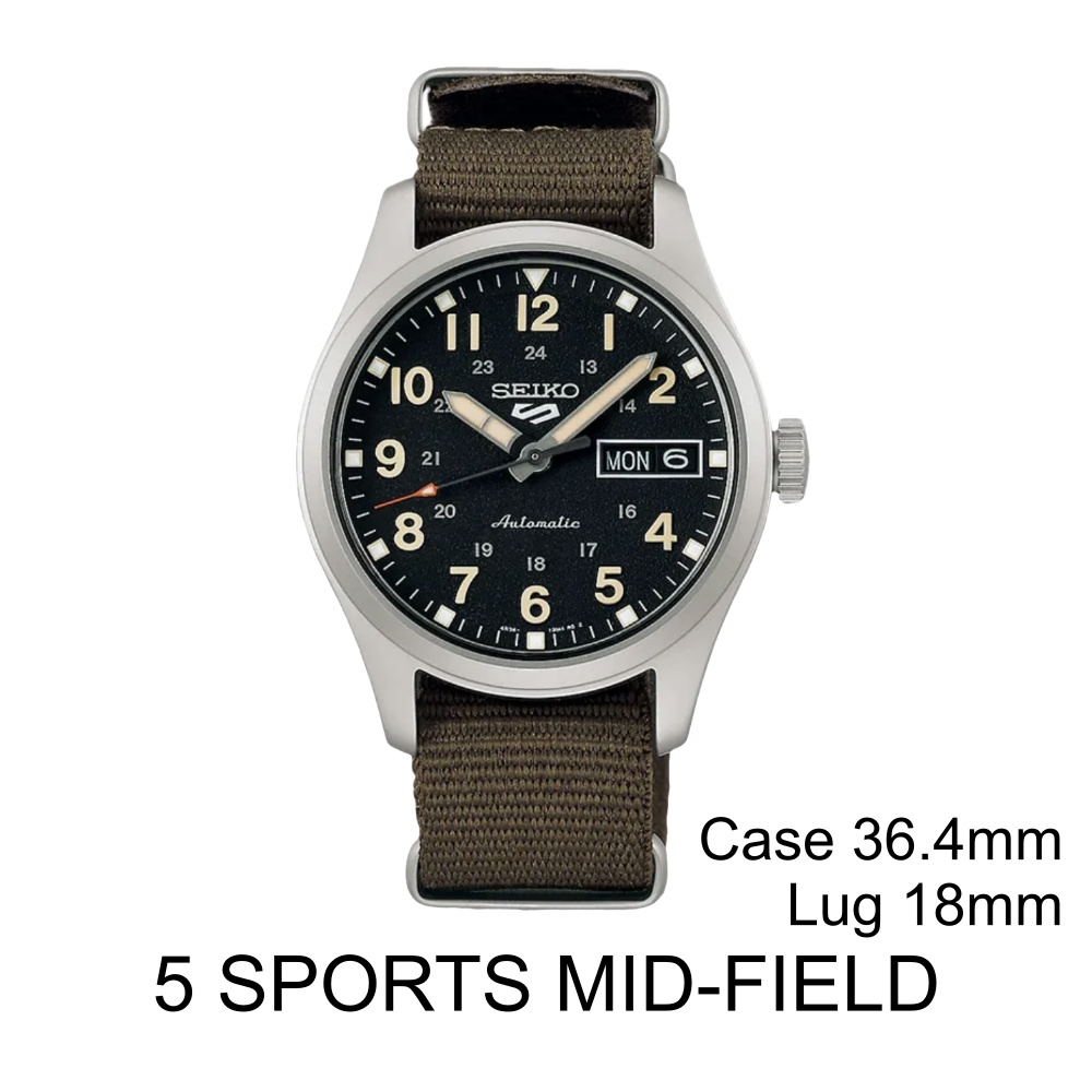 Tali Jam Tangan Seiko 5 Sports Mid-Field 36.4mm Lug 20mm - KEVIN Indonesia