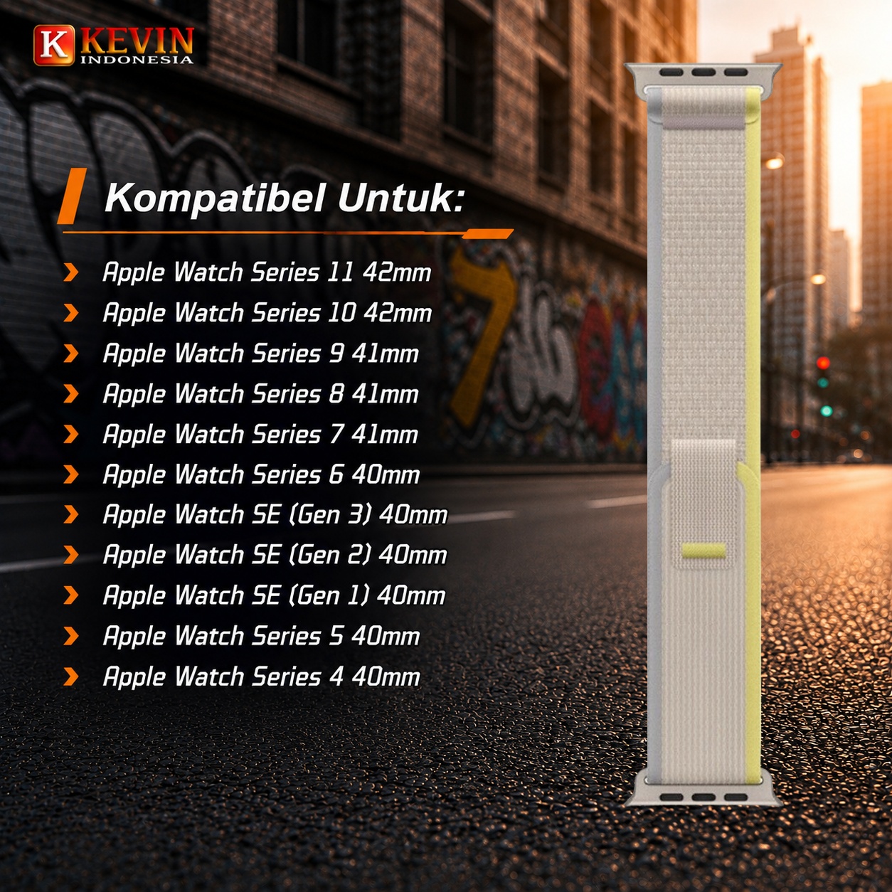 6 tali jam tangan kevin trail untuk apple watch small size