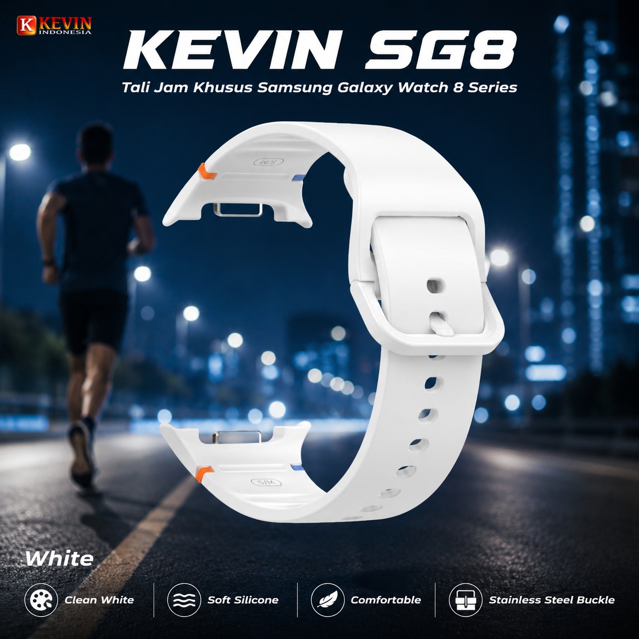 1 tali jam samsung galaxy watch 8 series - KEVIN SG8 Original