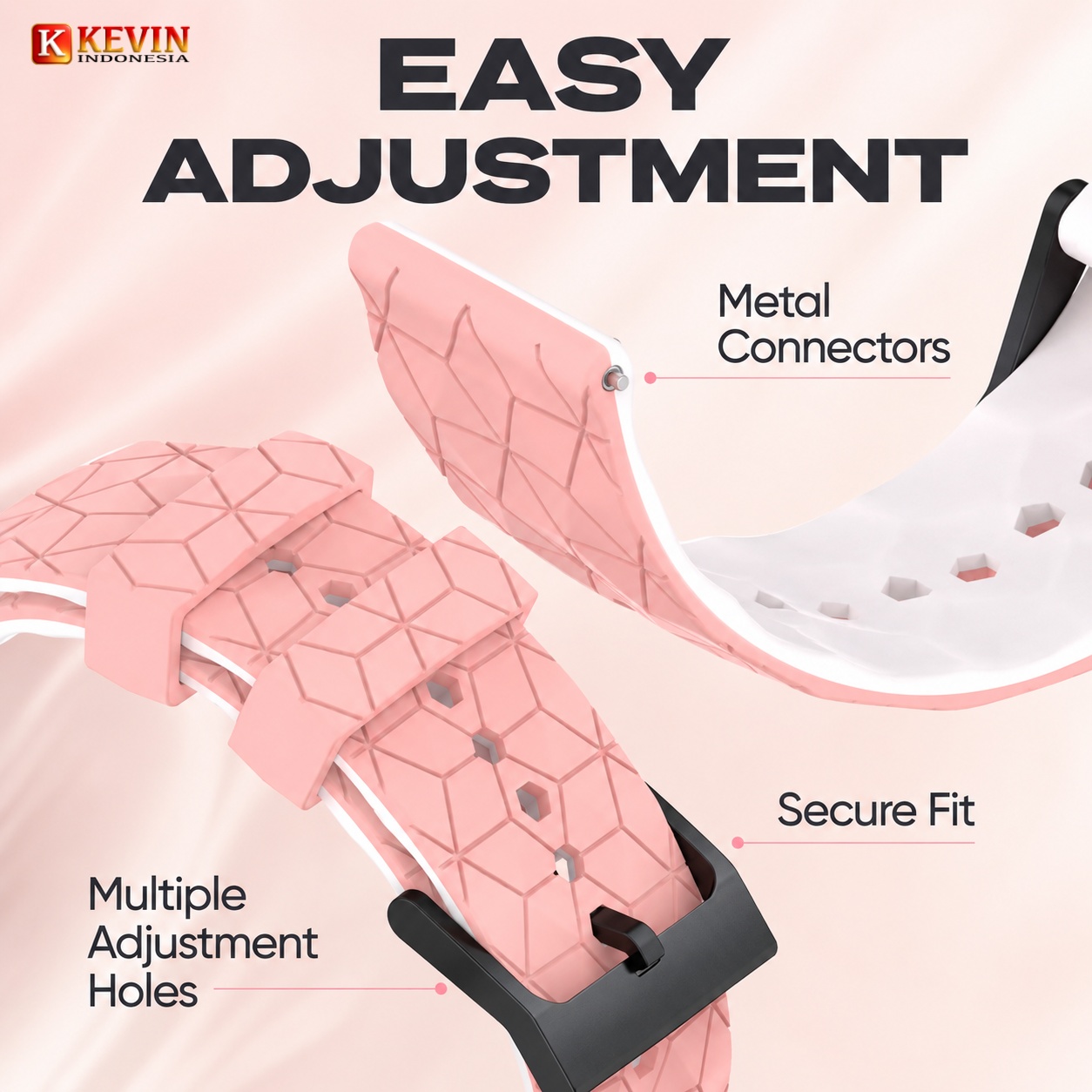 3 strap jam tangan 22mm universal KEVIN ZQT