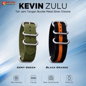 zulu 24mm silver buckle