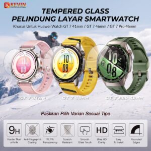 KEVIN Tempered Glass Huawei Watch GT 7 Series Ant Gores Pelindung Layar