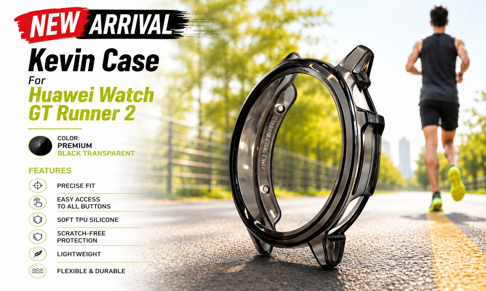 banner slider case huawei watch gt runner 2 Kevin Indonesia Original